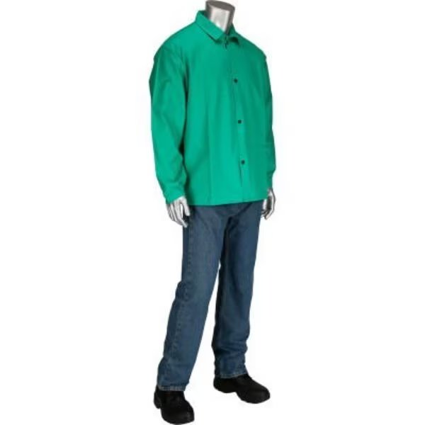 Ironcat 30in FR Twill Cotton Jacket, 9oz, Green, 5XL, Pip, Mfr#: 7040/5XL